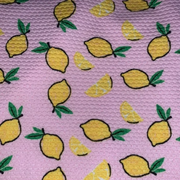 🍋💕Pink with Lemon Print One Piece Swimsuit - Picture 2 of 4